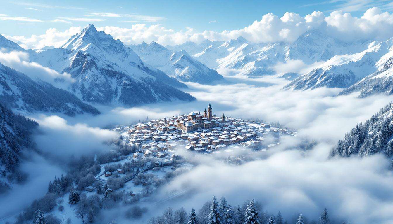 La città nascosta tra le nuvole: il paese più alto d’Italia dove la neve è magia